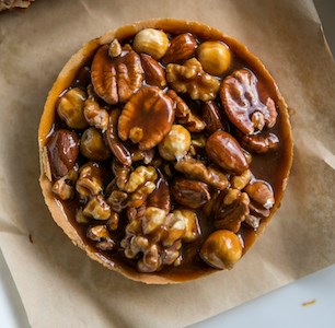 Picture of salted caramel nut tart